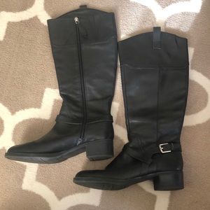Franco Sarto - high black boots - Size 8.5. 1.5 inch heel height